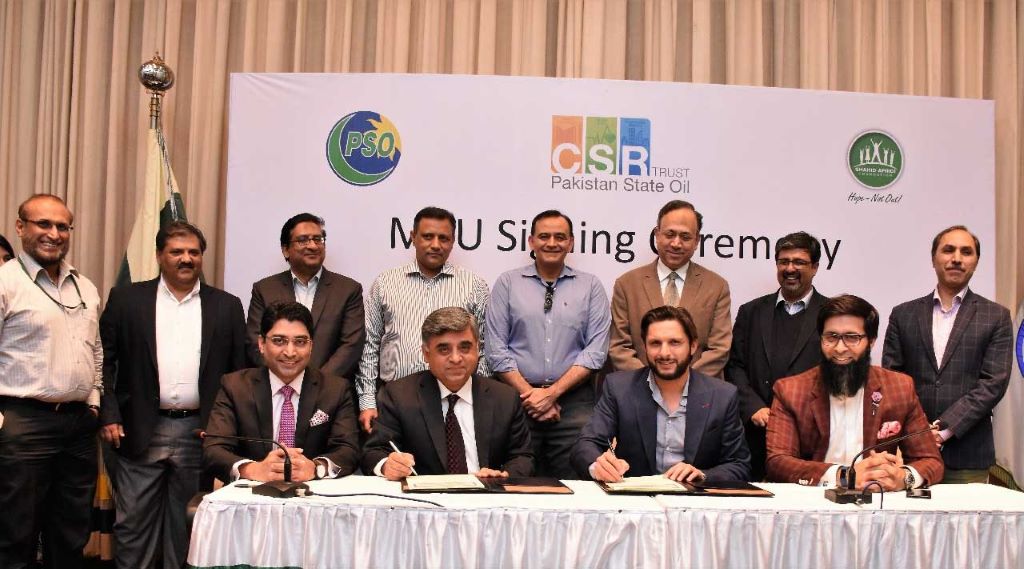 PSO, Shahid Afridi Foundation join